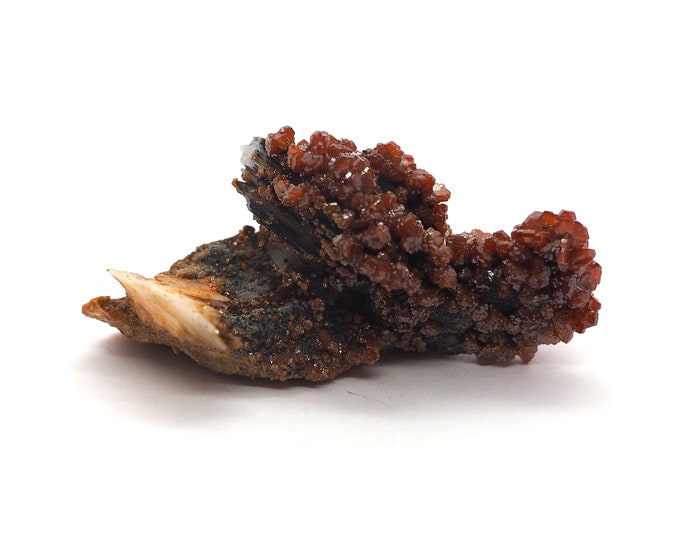 Vanadinite on barite 50mm x 25mm (24 grams)