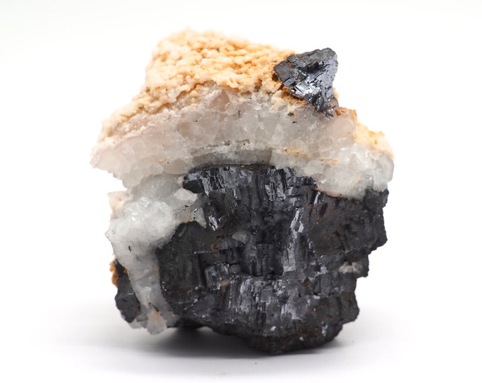Galenite with quartz 65 mm x 65 mm (416 grams) Galena lead ore