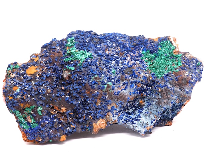 Azurite malachite and quartz 130mm x 80mm (293 grams)
