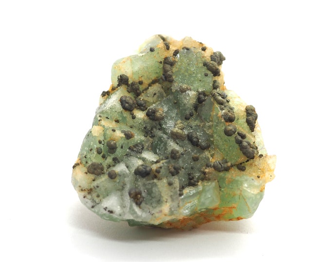 Fluorite with pyrite 45 mm x 40 mm (41 grams)