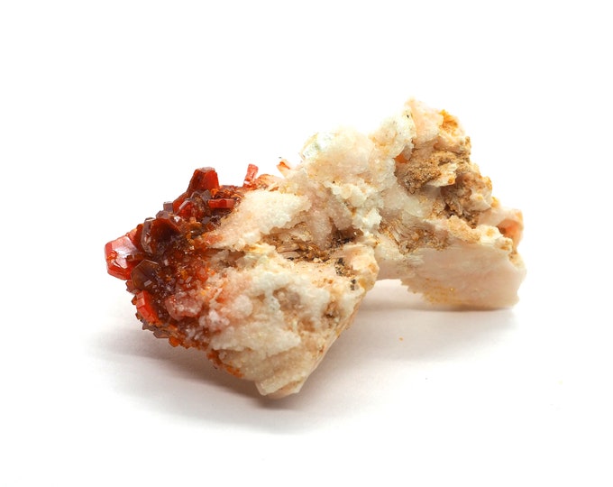 Vanadinite crystals on barite 50mm x 30mm (35 grams)