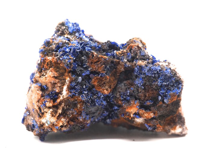 Azurite crystals 55mm x 55mm (85 grams). Ethically sourced and fair trade mineral. Excellent quality, ethically mined. Azurite Morocco.