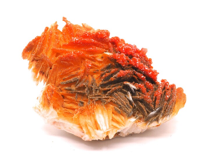 Vanadinite Barite 75mm x 55mm (114 grams) Ethically sourced and fair trade mineral.