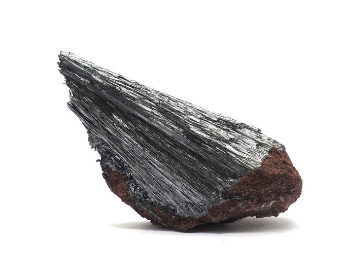 Stibine (Pyrolusite stibnite) 45mm x 20mm (13 grams). Ethically sourced and fair trade mineral.