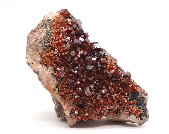 Vanadinite 120mm x 65mm (533 grams). Ethically sourced and fair trade mineral.