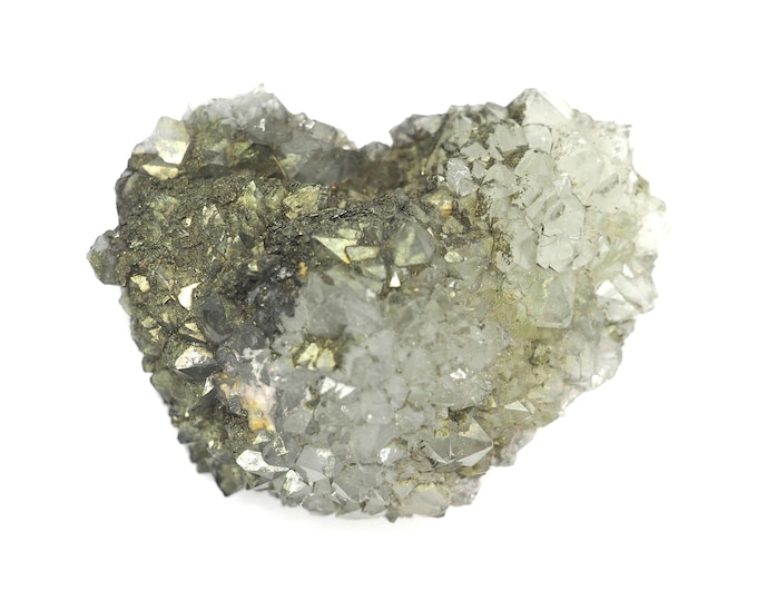 Rock crystal with pyrite 60mm x 50mm (65 grams)