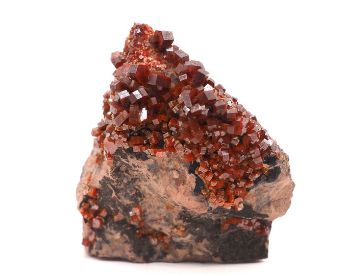 Vanadinite 60mm x 60mm (123 grams). Ethically sourced and fair trade mineral.