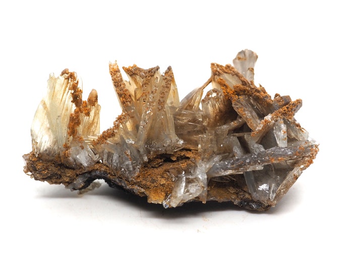 Clear soft blue barite 65 mm x 40 mm (40 grams)