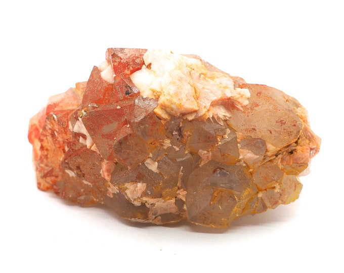 Quartz amethyst with barite and hematite layer 80mm x 55mm - 183 grams