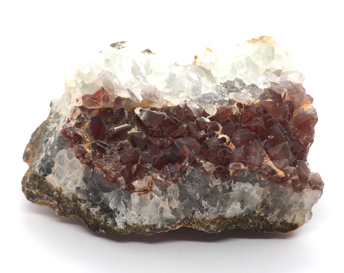Quartz points with hematite layer 100mm x 70mm - 346 grams