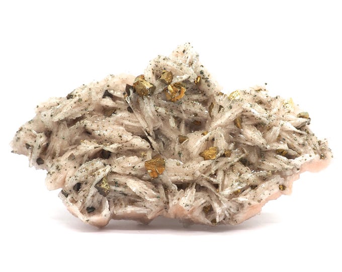 Barite with Pyrite 105mm x 60mm (159 grams). Fair trade crystals and minerals. Ethically sourced. Special find. Beautiful pure quality