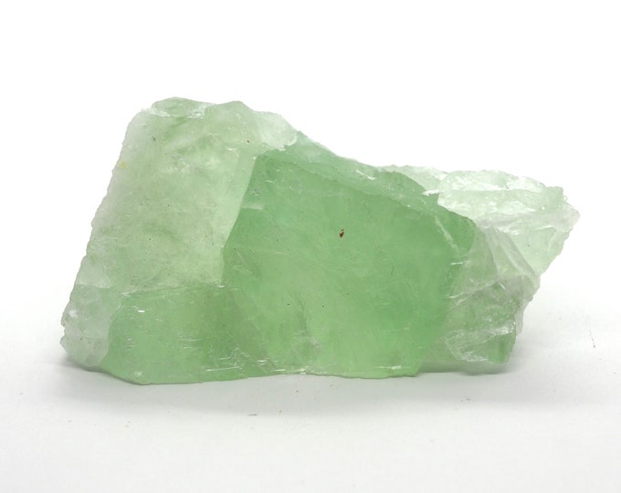 Green turquoise fluorite with quartz 60mm x 35mm (63gram)