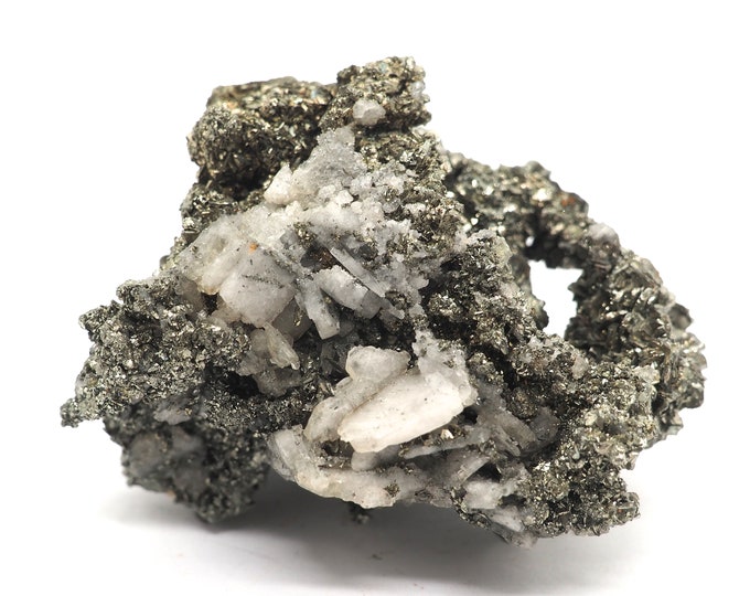Pyrite on barite 60mm x 50mm (117 grams)