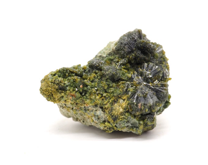 Epidote 40mm x 30mm (20 grams). Ethically sourced and fair trade mineral.
