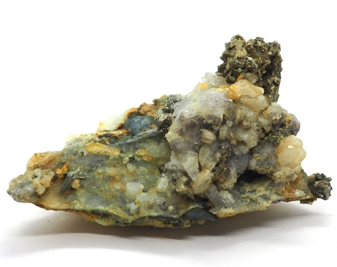 Pyrite with calcite 80mm x 65mm (209 grams)