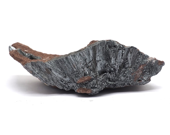 Stibine (Pyrolusite stibnite) 80mm x 30mm (72 grams). Ethically sourced and fair trade mineral.