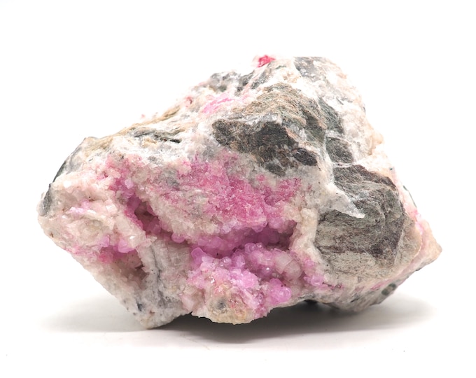 Cobalto calcite 115mm x 75mm (596 grams). Ethically sourced and fair trade mineral.