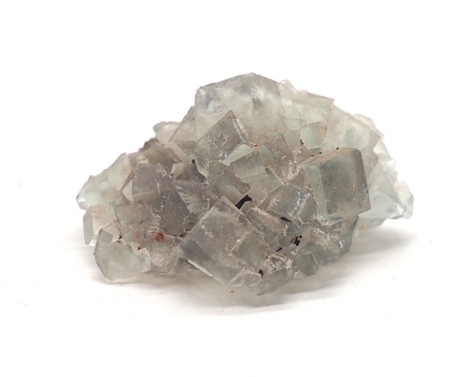 Fluorite cluster 45mm x 30mm (34 grams). Ethically sourced and fair trade mineral.