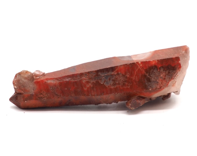 Quartz rod with hematite layer 85mm x 35mm - 51gram. Ethically sourced and fair trade mineral.