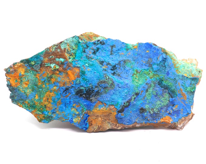 Malachite azurite chrysocolla 155mm x 80mm (386 grams)