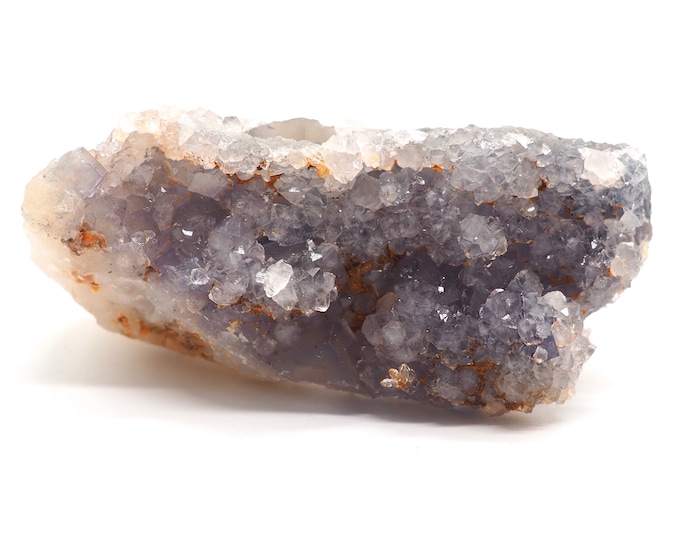 Fluorite with rock crystal 90mm x 45mm (189 grams). Fair trade crystals and minerals. Ethically sourced.