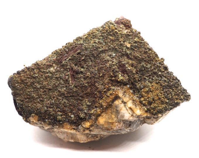 Fluorite with Pyrite and quartz 65 mm x 55 mm (373 grams)