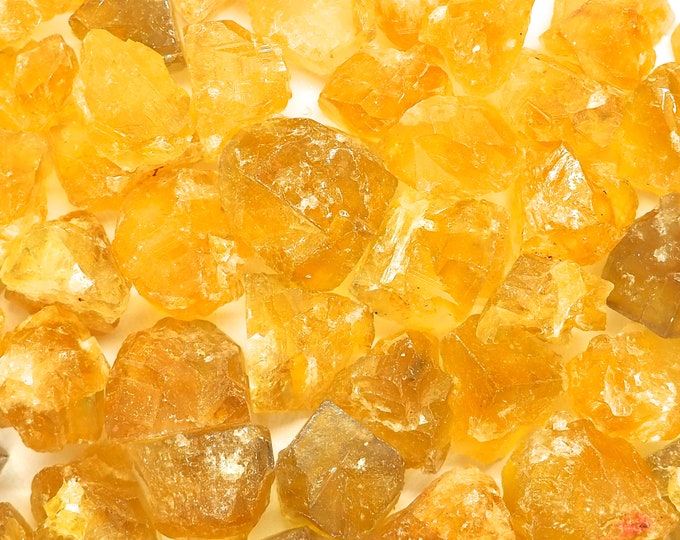 Raw Fluorite yellow orange