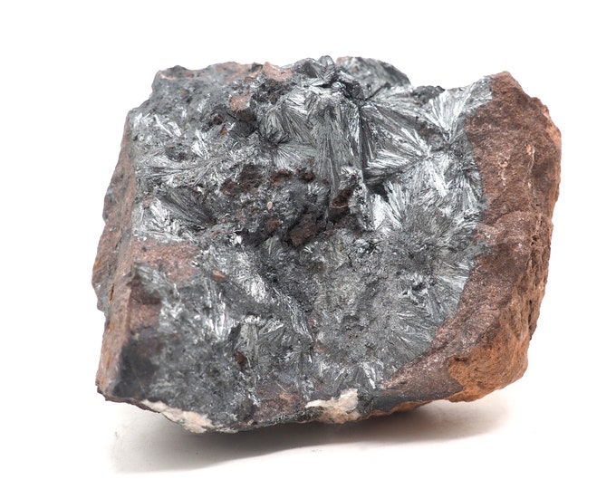 Stibine (Pyrolusite stibnite) 100mm x 70mm (500 grams) Fair trade crystals and minerals. Ethically sourced.
