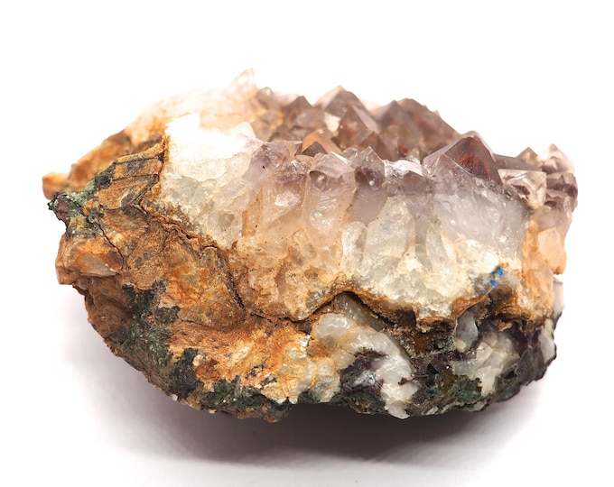 Quartz points with hematite layer 90mm x 65mm - 346 grams
