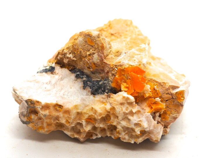 Wulfenite on matrix 65mm x 55mm - 158 grams