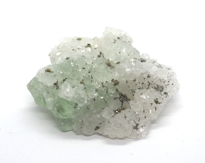 Rock crystal with fluorite and pyrite 65mm x 60mm (81 grams)