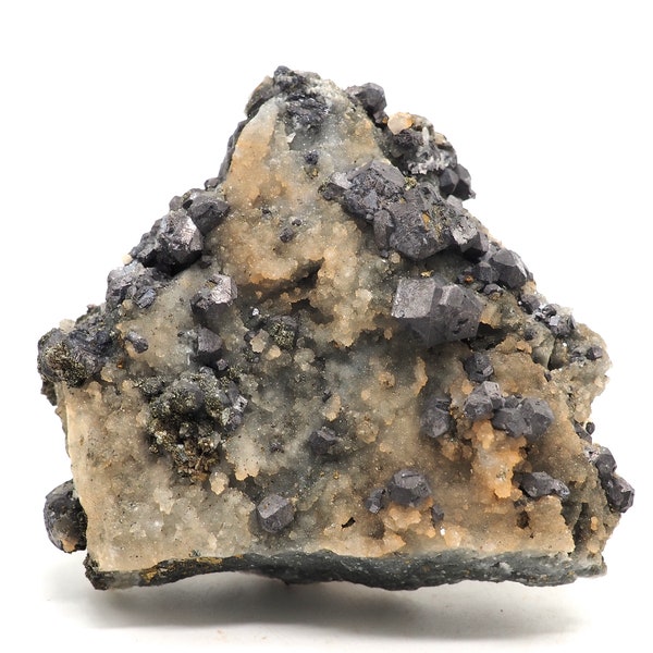 Galeniet Pyriet Kwarts 80mm x 70mm (200 gram). Fair trade kristallen en mineralen. Ethically sourced.
