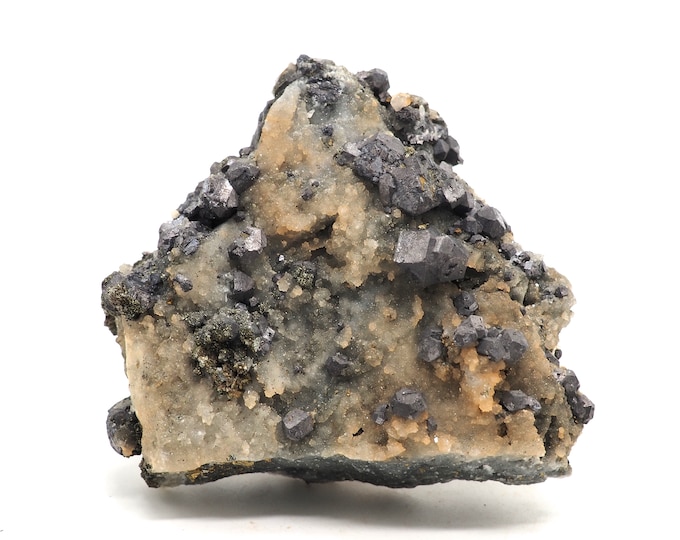 Galenite Pyrite Quartz 80mm x 70mm (200 grams). Fair trade crystals and minerals. Ethically sourced.