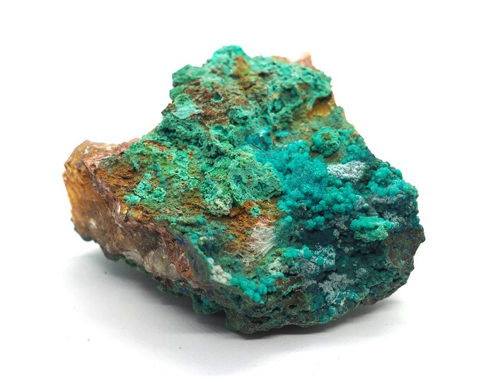 Malachite fluorite chrysocolla 65mm x 55mm (199 grams)