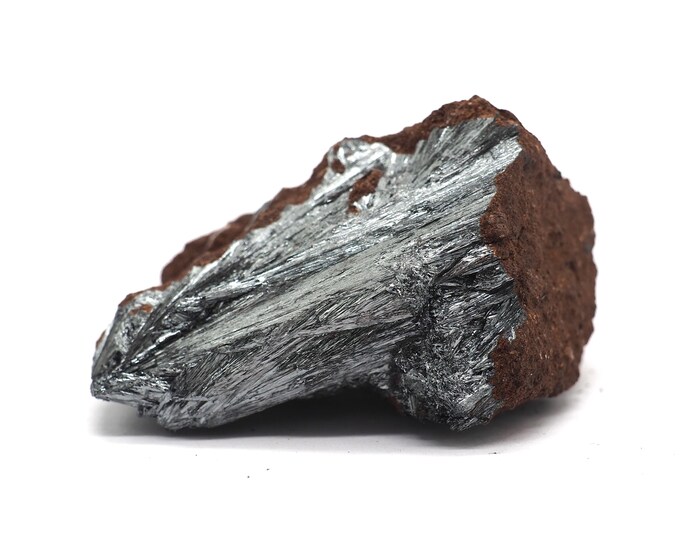 Stibine (Pyrolusite stibnite) 55mm x 40mm (65 grams) Good quality. Fair trade and ethically sourced. Direct from the miner. Pure energy