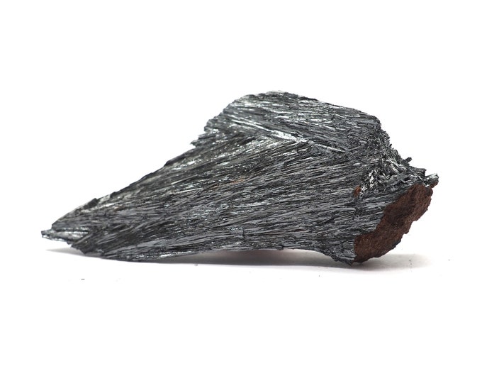 Stibine (Pyrolusite stibnite) 45mm x 20mm (9 grams). Excellent quality, pure energy. Ethically sourced, fair trade mineral. Morocco