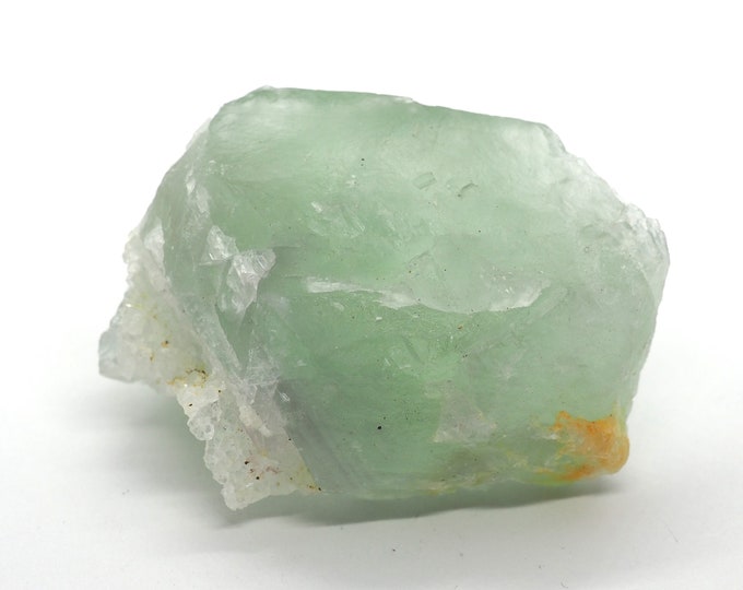 Green turquoise fluorite with quartz 60mm x 45mm (116gram)