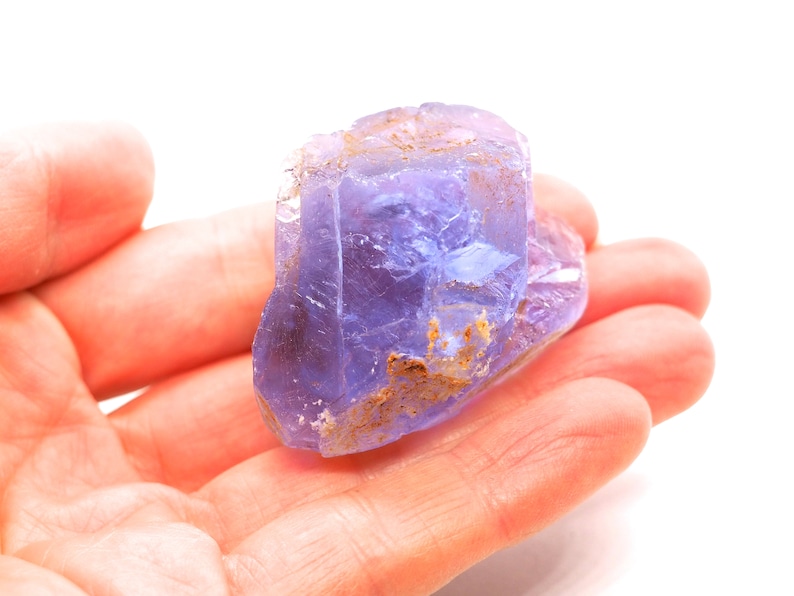 158 grams Raw blue purple fluorite 70 mm x 45 mm