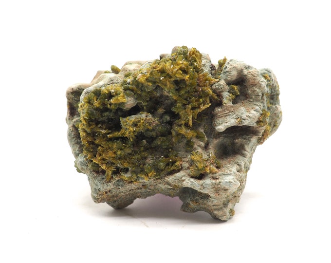 Epidote 55mm x 40mm (34 grams). Ethically sourced and fair trade mineral.