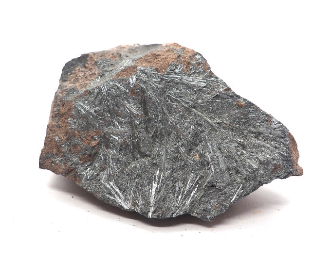 Stibine (Pyrolusite stibnite) 70mm x 50mm (124 grams) Ethically sourced and fair trade mineral.