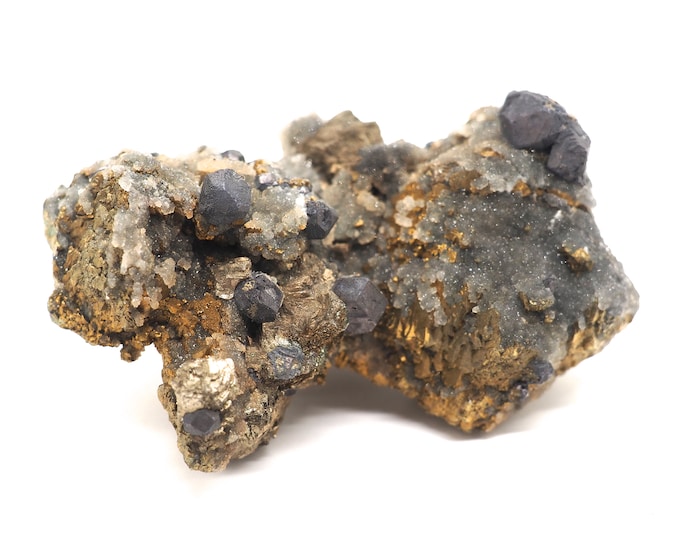 Pyrite Galena Quartz 65mm x 40mm (106 grams) Fair trade crystals and minerals. Ethically sourced.