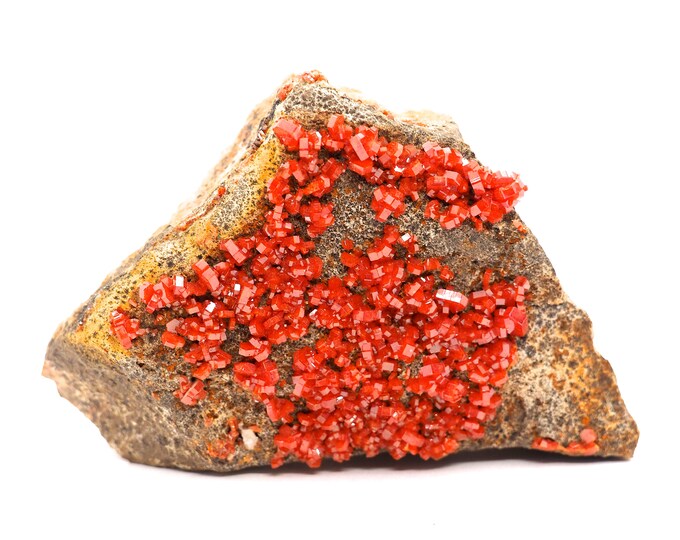 Vanadinite Crystals on matrix 80mm x 55mm (128 grams)