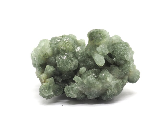 Prehnite 45 mm x 30 mm (36 grams). Grape crystallized prehnite from Morocco. Ethically sourced and fair trade mineral. Good quality.