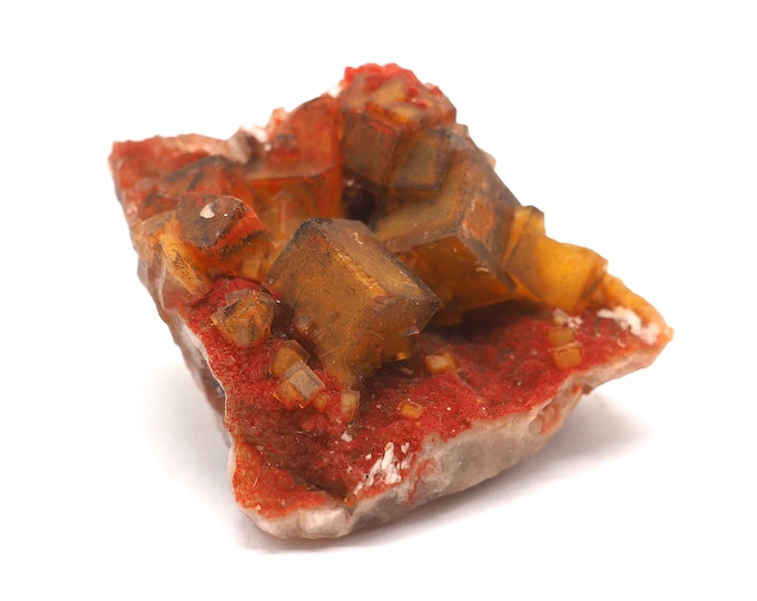 Fluorite with quartz 55mm x 45mm (57 grams). Ethically sourced and fair trade mineral. Clear fluorite. From mine to market.