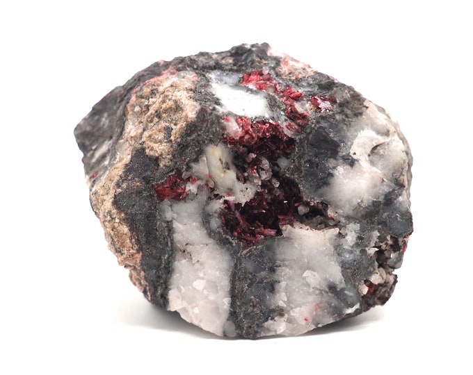 Erythrite with quartz 65 mm x 50 mm (196 grams)
