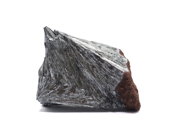 Stibine (Pyrolusite stibnite) 35mm x 30mm (33 grams). Excellent quality, pure energy. Ethically sourced, fair trade mineral. Morocco