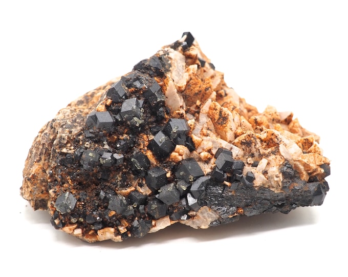 Andradite garnet Orthose 85mm x 75mm (193 grams). Ethically sourced and fair trade mineral.
