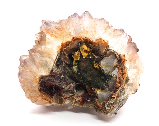 Quartz points with hematite layer 90mm x 70mm - 246 grams