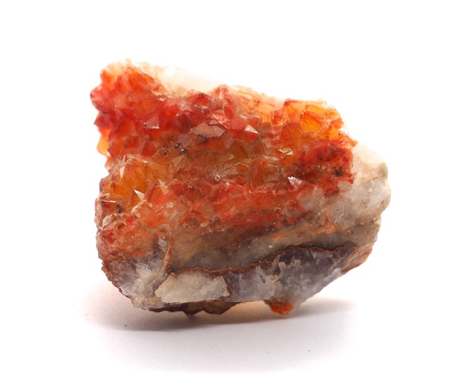 Quartz with hematite layer 45mm x 40mm - 42 grams
