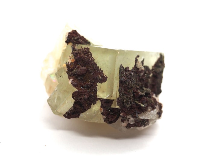 Fluorite with pyrite 30 mm x 25 mm (22 grams)